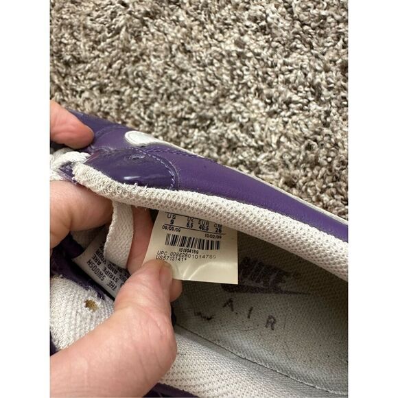 Nike Air Force 1 Womens 8.5 Purple '07 Club Patent Leather 315115-514 - Picture 9 of 9